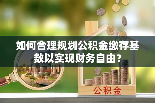 佛坪如何合理规划公积金缴存基数以实现财务自由？